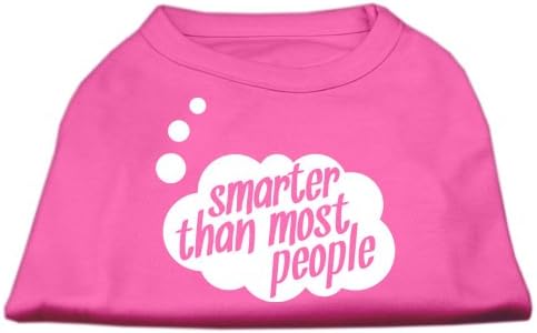 Mirage Pet Products 20 polegadas mais inteligente do que a maioria das pessoas camisetas de cães impressas, 3x-grande, rosa brilhante