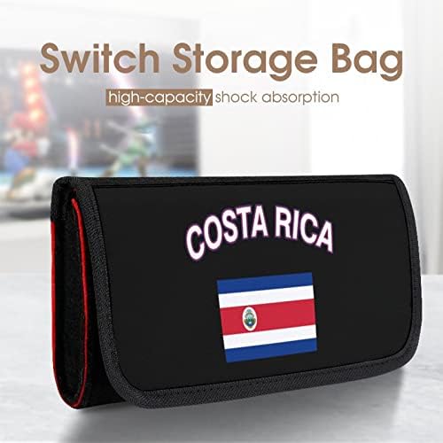 Bandeira estadual da bolsa de viagem Costa Rica compatível para Nintendo Switch Switch Game Storage Case de proteção Tampa de proteção