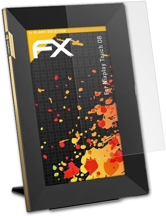 Protetor de tela AtFolix compatível com Nixplay Touch 08 Filme de proteção à tela, filme de protetor FX anti-reflexivo e que absorve