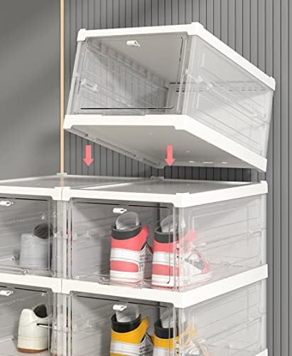 Instalação Integrada Caixa de sapato grátis, armazenamento móvel de sapatos, caixa de armazenamento dobrável, gabinete
