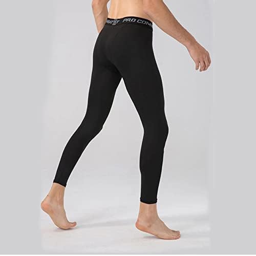 Calças de compressão masculina de hycoprot atléticos apertados e leggings camada de base para a execução do treino esportivo