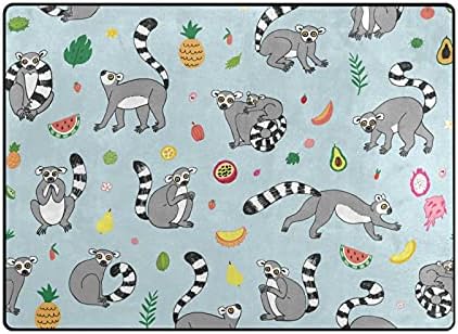 Baxiej Animal Tropical Lemur Limur grande tapetes de área macia Berçário Playmat tape