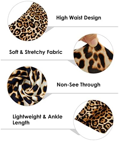 Tiyomi plus size leopardo feminino leggings 2x calças de comprimento completo