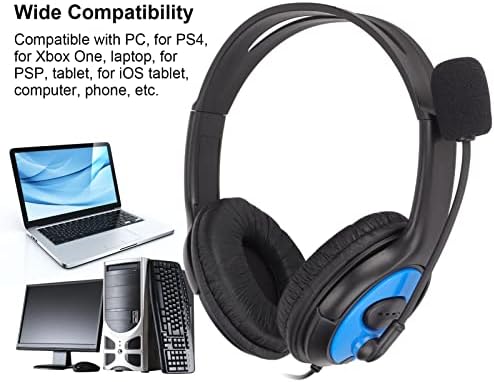 Qinlorgo GamingHeadset, fone de ouvido para jogos de 3,5 mm omni ergonomic A4 para laptop para PC
