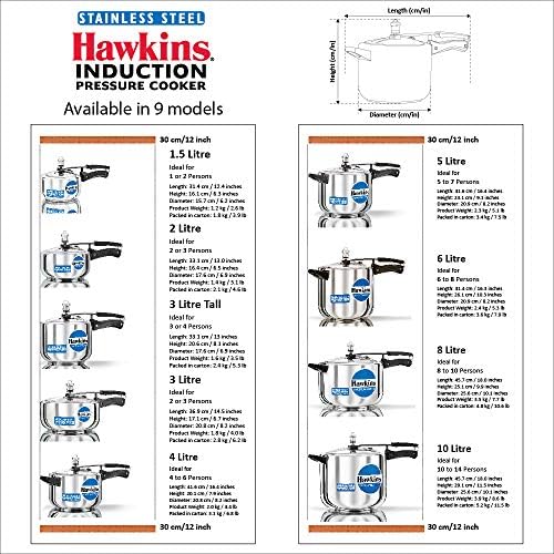 Hawkins Stainless Aceleless 5,0 litros panela de pressão
