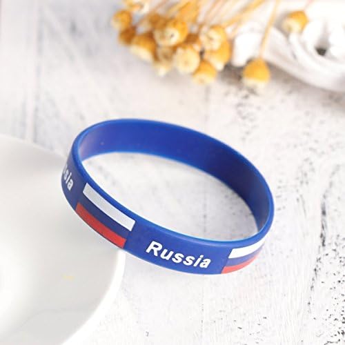 TDOPERATOR Russia pulseira de pulseira de silicone nacional bandeira nacional country esporte de moda de moda Strap Strap Presente Fã apoiador de futebol de futebol de futebol de basquete de hóquei Ginástica de atletismo de rugby