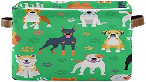 Auuxva fofa de cães de cão de cães de animais cestas cesto cubo de brinquedo Bin Roupos Cesta de roupas dobráveis ​​com