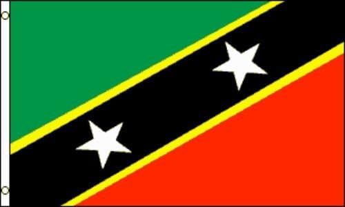 2x3 St. Kitts e Nevis Flag 2'x3 'Casa Banner Brass ilhós