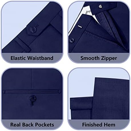 Cooper & Nelson 3 peças Mens de terno, 2 botões Slim Fit Tone para homens, jaqueta sólida, colete, calça e gravata