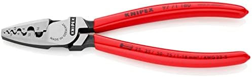 Knipex 97 71 180 alicates de crimpagem para mangas finais 0,25-2,5mm com manípulo macio testado