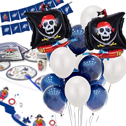 Suprimentos para festas piratas | Decorações de piratas para crianças aniversário | Chá de bebê temático piratas |