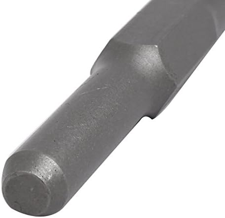 Aexit 22mm Largura Ferramenta Especial de 400 mm Comprimento de aço cromado Hole hexadecimal Bole de martelo plano Cinzel Cinza Modelo: 45AS474QO501