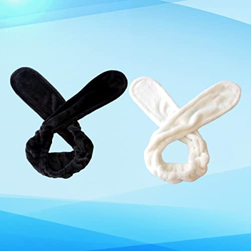 Lalafina Wash Wire Headwraps Belny Bunny Retro Farda de cabeça, lã Hairband Yoga Ajustável preto vintage, acessórios