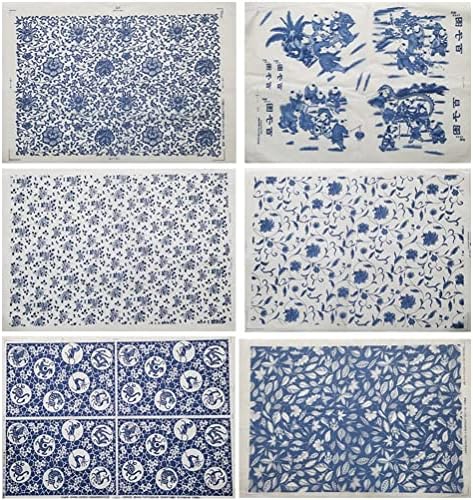 6pcs decalques de cerâmica cerâmica cerâmica transferência de argila Esmalte de papel subavaludo papel de porcelana