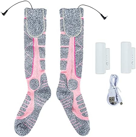 Meias aquecidas com um pé cheio comior, meias de aquecimento atualizadas para homens meias térmicas meias recarregáveis ​​de