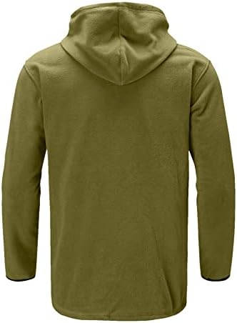 Hoodies de lã Beuu para homens, 1/4 de zíper com suéter com capuz com capuz de capuz de suéter de pulliote de inverno Sports Sports Fashion Capuz de suéteres