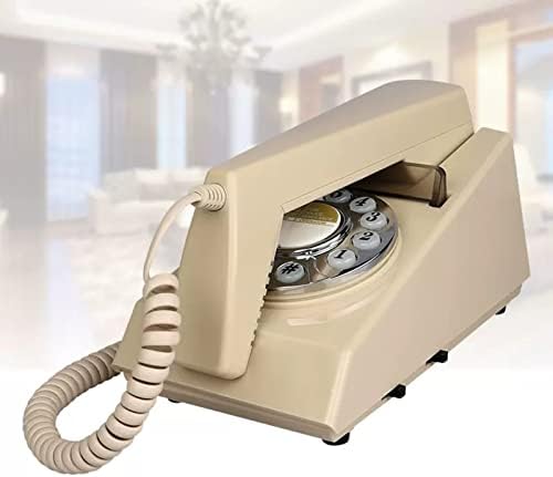 QWEERT Classic Retro Home Lamell Lined Telefone, telefone com moda dupla montada na parede, telefone com fio, botão de push, discando