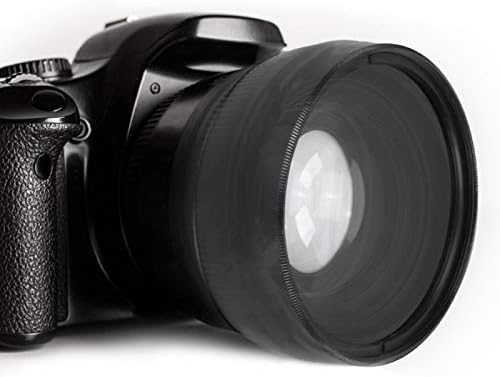 Lente ampla de câmera Jopwkuin, 0,45x Anti Reflexivo Design de revestimento Macro Função Câmera Lente Alta Transmitância para Câmera SLR DSLR