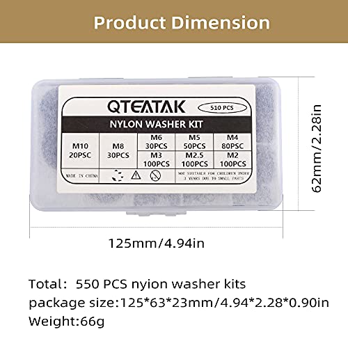 Qteatak 510 PCs Kit de sortimento de arruela plana preta para conexões elétricas em aparelhos domésticos e comerciais,
