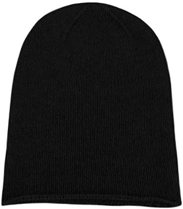 Shorts de Hawick Men's Cashmere Beanie Hat - Black - Made in Scotland by Love Cashmere