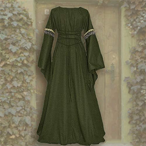 Vestidos medievais de gcvizuso para mulheres 2023 Lace Up Dress Vestido Renascença Sleeve Irish Over Dress Vittorian Witch Trajes