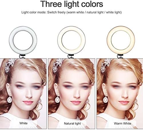 Slsfjlkj novidade USB Dimmable LED Selfie Ring Light Photography Lighting com tripé para maquiagem Vídeo ao vivo LIGHT LIGHT LUZ