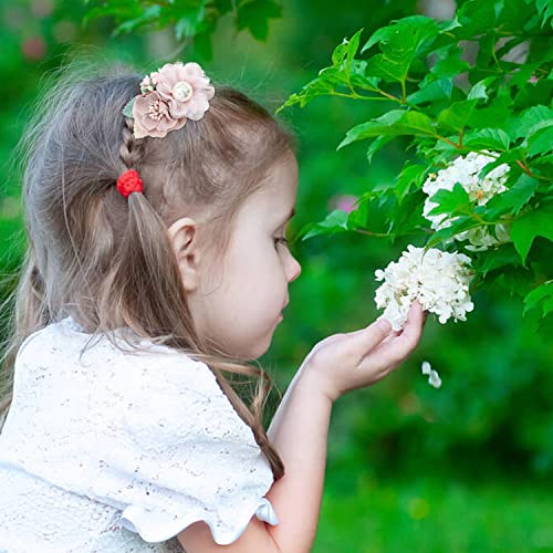 CINACI 9 Pacote delicado delicado dos clipes de cabelo de flor de rosa floral de rosa Brides Barrettes Acessórios para meninas infantis crianças crianças adolescentes princesa