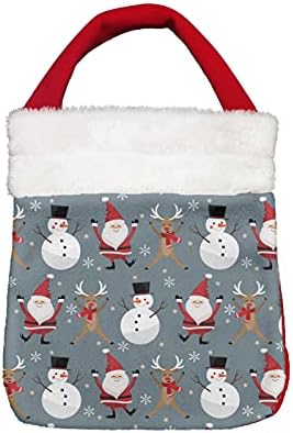 Pzz Beach Grey Chritmas Gift Bags Funny Snow mann Santa Elk Storage Presents Wrap Bag Festival Holiday Festival de Natal
