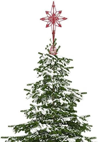 NUOBOTYSTETY Christmas Tree Topper Christmas Star Tree Tree Topper Glitled Metal Hallow Tree Star Christmas Tree