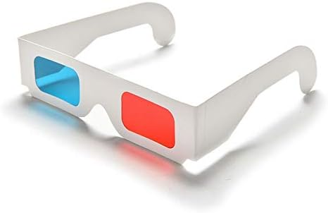 10pcs universa anaglyph papelão de papel óculos profissionais azuis vermelhos ciano 3d copos para filme ef