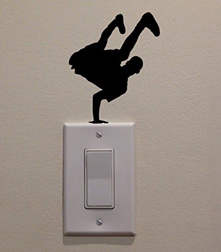 Dançarina de hip hop yingkai de uma mão da dança no interruptor de luz Decal