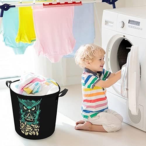 Cesta de lavanderia escura cesto de roupa dobrável para lavanderia saco de armazenamento de lavanderia com alças