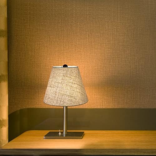 Tootoo Star Barrel White Small Lamp Shade para substituição de lâmpadas de mesa, 5x9x7 polegadas, tecido de tecido, modelo de aranha