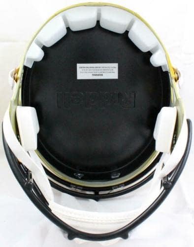 Jerome Bettis assinou Steelers F/S Flash Speed ​​Celmet Beckettw Holograma *preto - capacetes NFL autografados