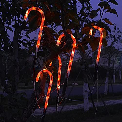 Luz decorativa de árvore de natal solar leve e alimentada por bengala da caminhada do doool Luz decorativa