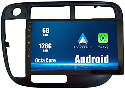 Android 10 Autoradio Navigação de carro Multimídia Multimedia GPS Radio 2.5D Tela de toque FORHONDA CIVIC 1996-2001
