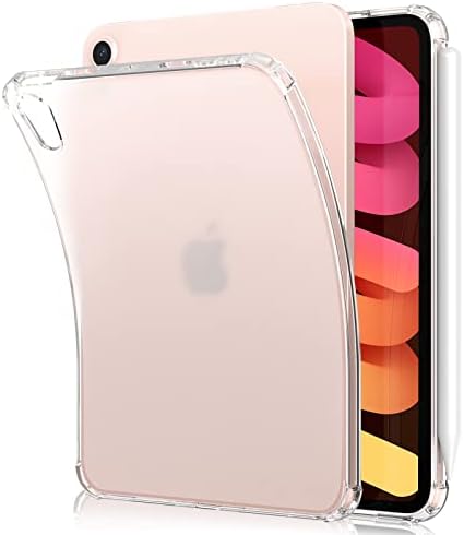 Caso compatível com iPad mini 6, esbelto e leve, fosco sem escorregamento, resistente a amarelecimento, traseiro duro, moldura