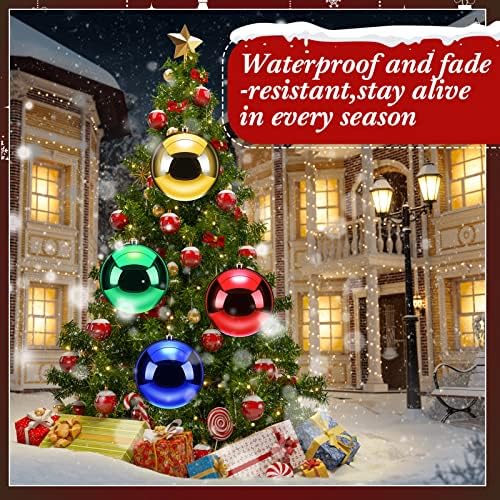 4 PCs grandes ornamentos de bola de Natal gigantes de grau comercial de plástico de Natal decorações penduradas 8 para decorações