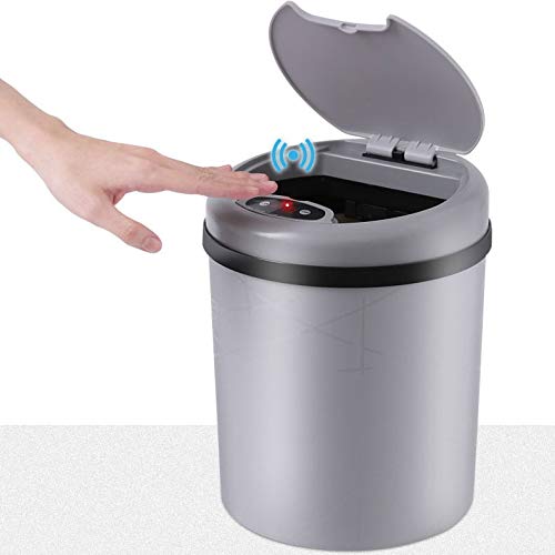 Czdyuf novo sensor inteligente Trash lata Home Room de estar criativa Banheiro de quarto de cozinha com capa Lixo automático