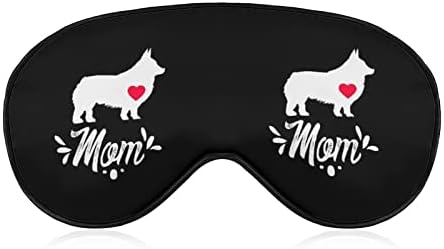 Máscara de cães corgi galês máscara de olho macio máscara de sono eficaz conforto conforto com cinta elástica ajustável