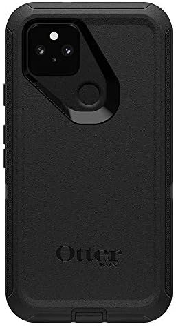 OtterBox Google Pixel 5 Defender Series Case - Black, Rugged e Durável, com Proteção da Porta, Inclui Kickstand de clipe do coldre