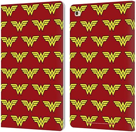 Projeta de capa principal licenciada oficialmente a Wonder Woman DC Comics Text Logos de couro Livro da carteira de capa compatível com Apple iPad mini 4