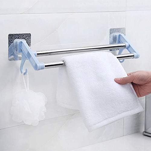 Diama de aço inoxidável de aço duplo barra de toalha girando toalhas banheiro cozinha cozinha montada toalha de parede