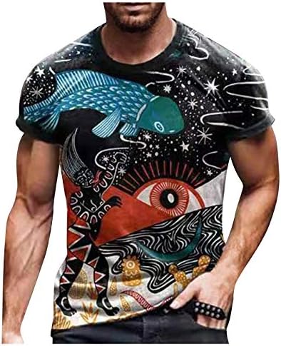 Camisetas de verão para homens mais tamanhos, 2021 tops de manga curta imprimida 3D casuais casuais