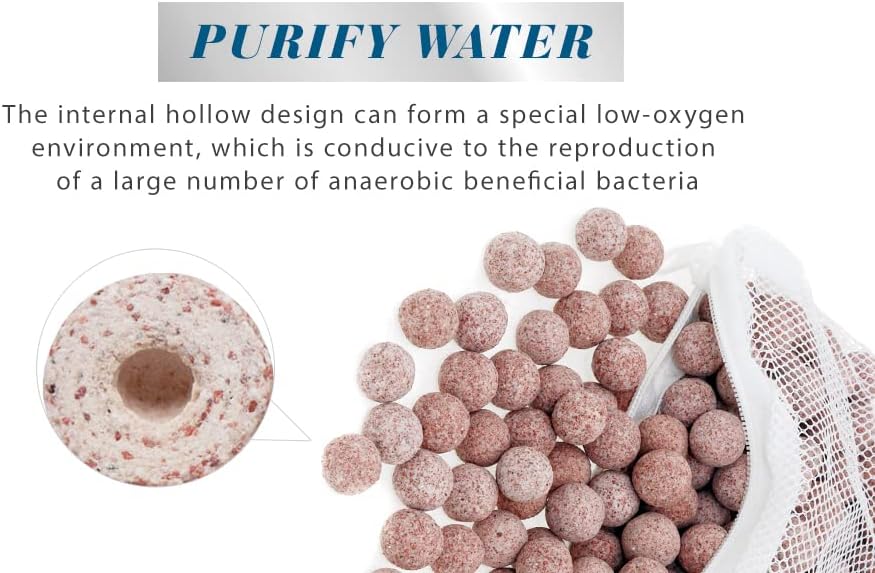 Alegi 2 libras Aquário Bio -filtro de cerâmica esfera para aquário de água doce e cárter do tanque de peixes marinhos, filtro de vasilha, lagoas Koi