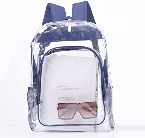 Hasiobanyu Clear Backpack Mochila transparente pesada Veja através de PVC Bookbag plástico plástico plástico mochilas claras para