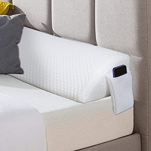 BAIBU Queen Size Bed Cedge Cedro Filler com bolsos laterais, travesseiro de cabeceira de cunha dobrável Cabel