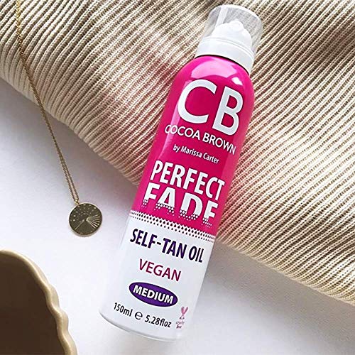 Cocoa Brown Fade Perfect Self Tan Oil, óleo de autonação gradual e bronzeador instantâneo, 150ml