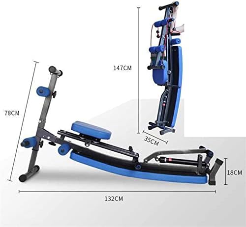 Máquina de remo de Shki multifuncional Supine Pactowing Machine Equipamento de fitness Equipamento de fitness dobrável Home Sports