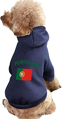Portugal Flag Hoodies Pet Sweater Sweater de cão quente Ternos de animais de estimação com chapéus